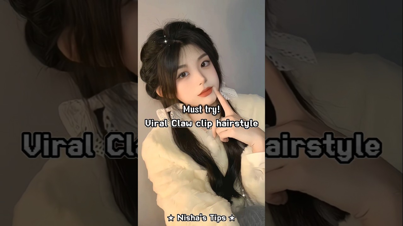 Viral Flower Claw Clip Hairstyle | Easy & Elegant Bun Tutorial ✨️ #shorts #aesthetic #hairstyle #fyp