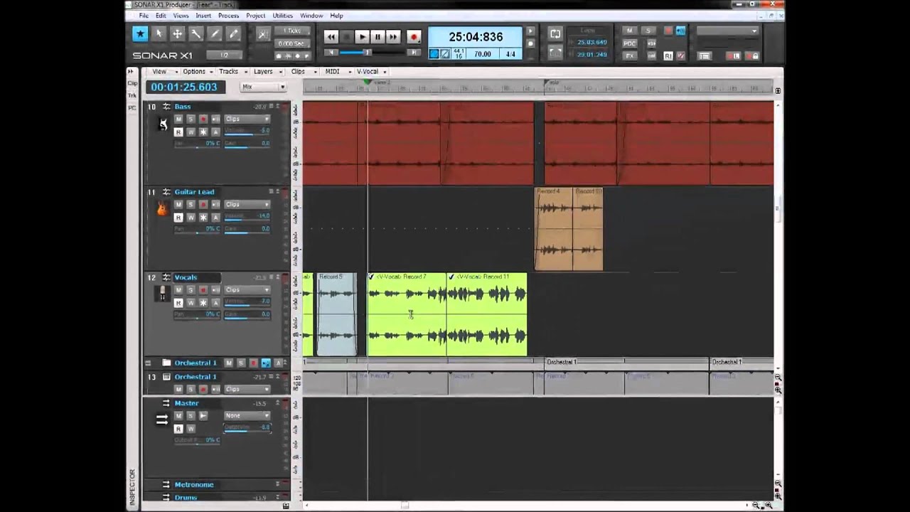 Basic V-Vocal Tutorial For Sonar X1 Producer Edition (Pt 1)