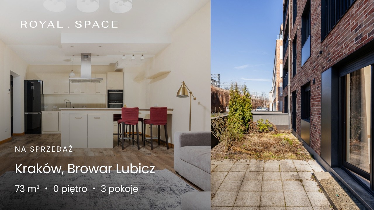 NA SPRZEDAŻ | Apartament z ogrodem w Browar Lubicz | 73 m² | 3 pokoje