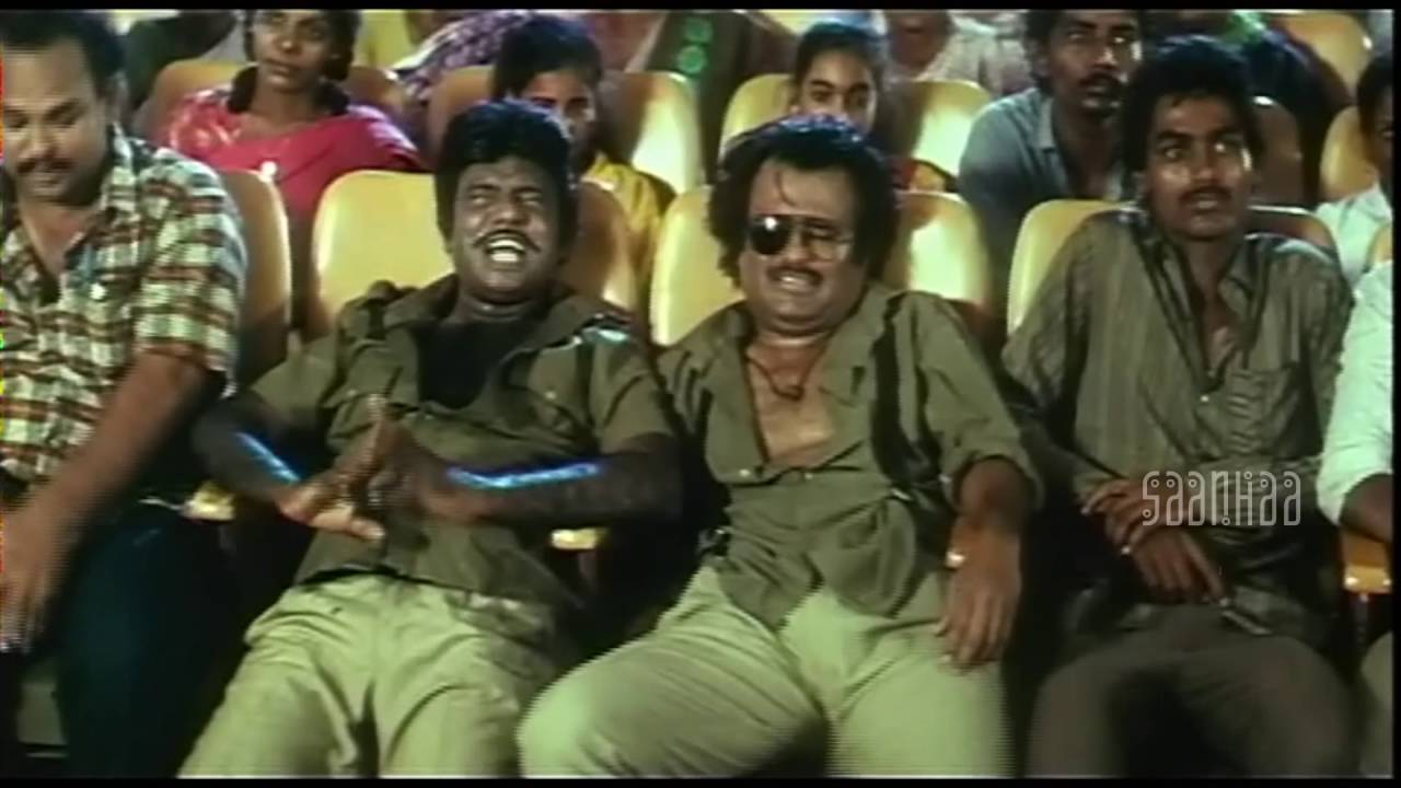 Goundamani and Rajinikanth theatre Comedy | Mannan Tamil Movie | Rajinikanth | Vijayashanthi