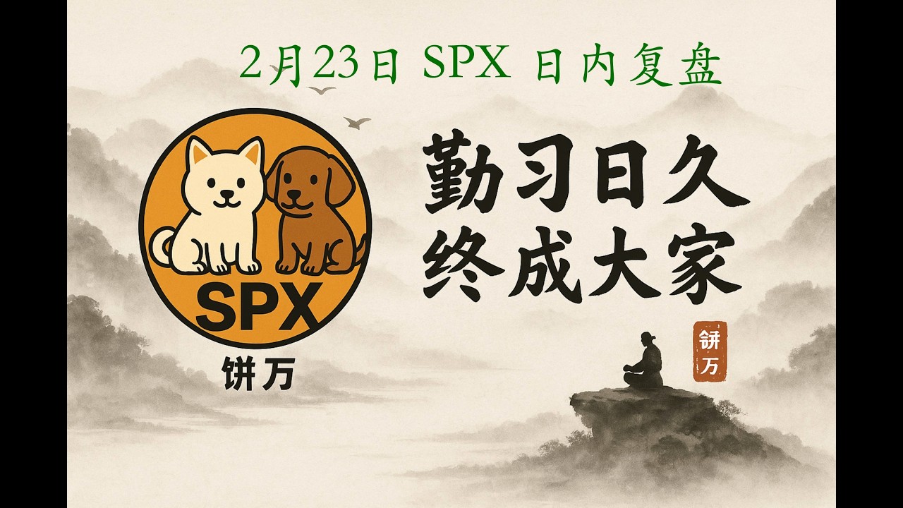 SPX 稳定盈利不需要全知全能，遵守纪律就行！ | 02/23/2026 Review | SPX 价格行为 | Price Action Discussions
