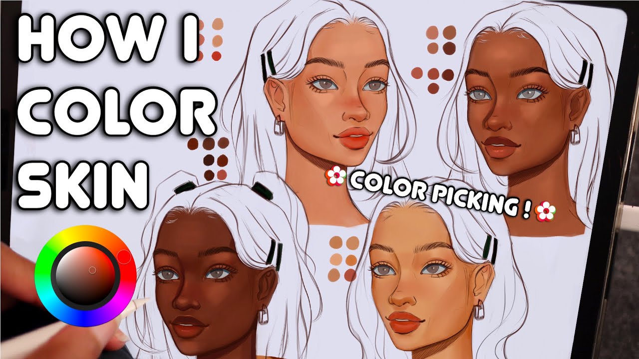 How I Digitally Paint Skin Tones | ✿ How to Color Skin tones (ipad Procreate)