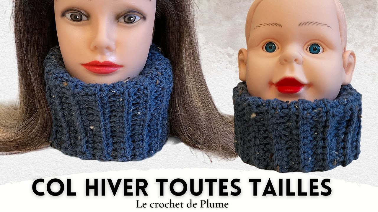 Comment faire un SNOOD au crochet SANS COUTURE ? Facile et Rapide - Toutes tailles - PDF disponible