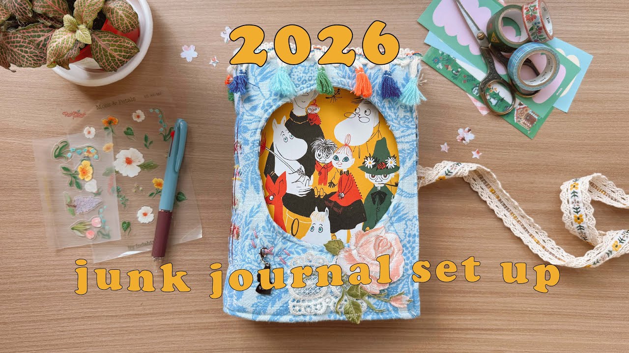 Оформление моего дневника в стиле «скрапбукинг» на 2026 год — идеи для первой страницы ✨