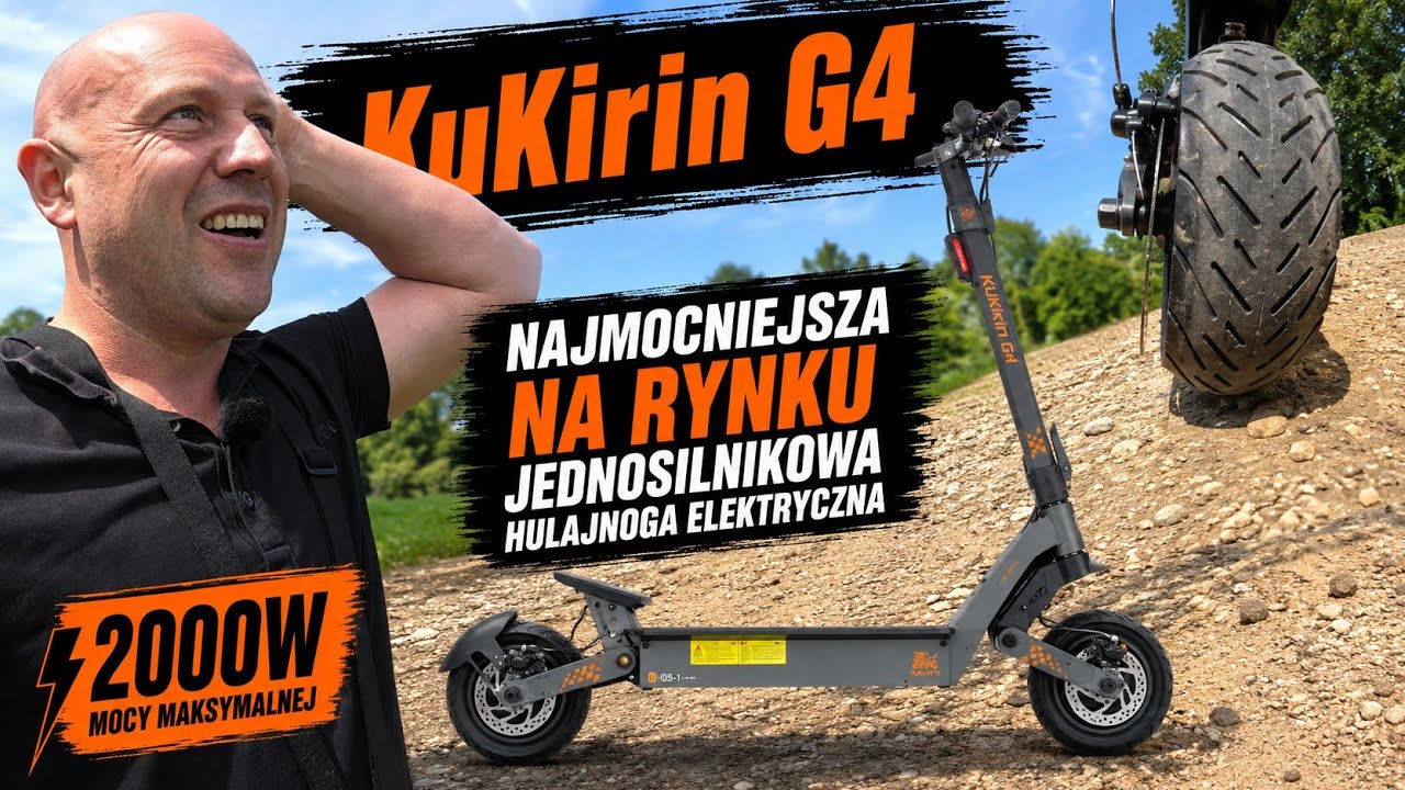 KuKirin G4 - Najszybsza jednosilnikowa hulajnoga od KuKirin? Czy pojedzie 70 km/h? 2000W=SZALEŃSTWO!
