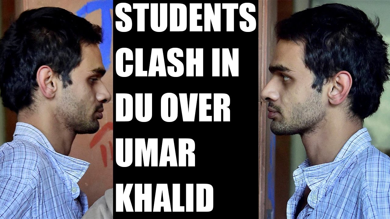 ABVP clashes with AISA outside Ramjas college over Umar Khalid's invite : Watch video