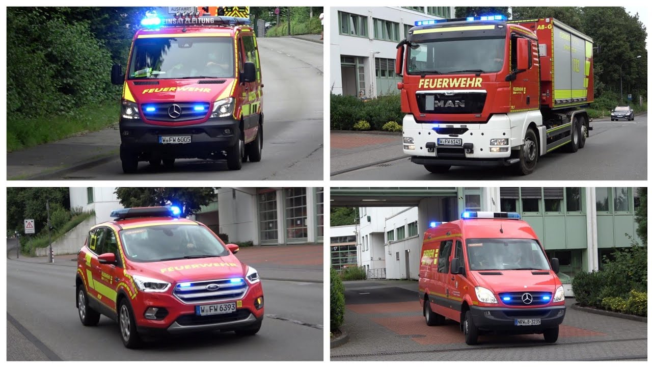 [Gefahrgutunfall - Neuer B-Dienst!] Einsatzfahrten Feuerwehr Wuppertal - 02.08.2021