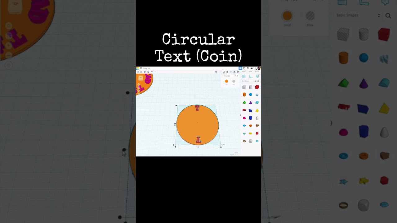 TinkerCAD Tips! Circular Text, around the edge of a coin.          #tinkercad #caddesign #3dprinting