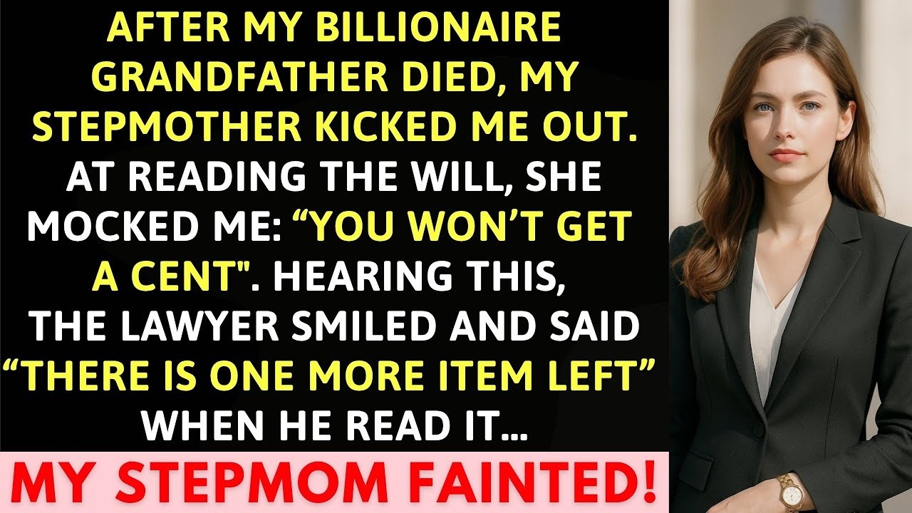 After My Billionaire Grandfather Died, My Stepmother Kicked Me Out—You Won’t Get A Cent