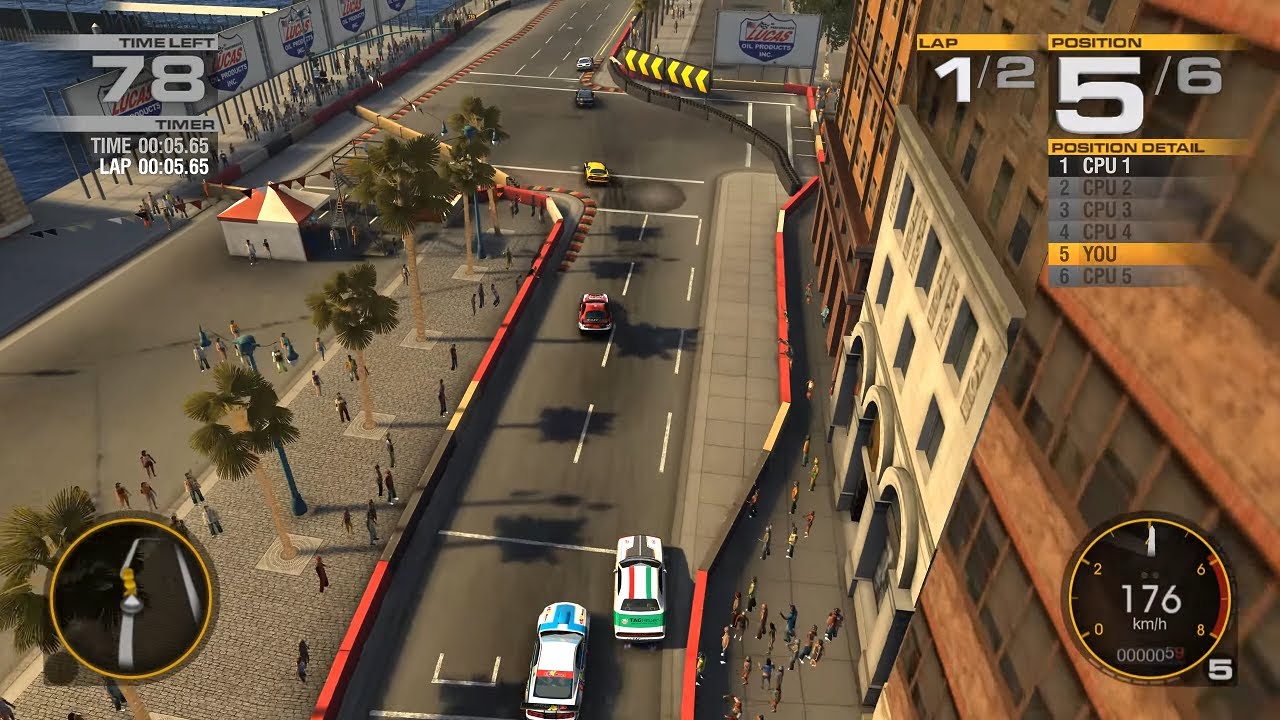 Race Driver GRID (Arcade) - Showcasing Different Cameras - Longplay