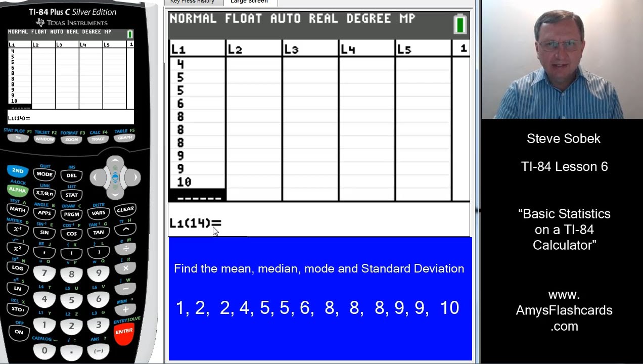 Basic Statistics on a TI 84 Calculator