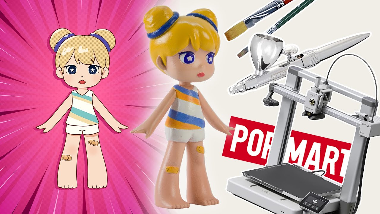 Making My First Pop Mart Style Toy from Scratch | Design, 3D Print & Paint