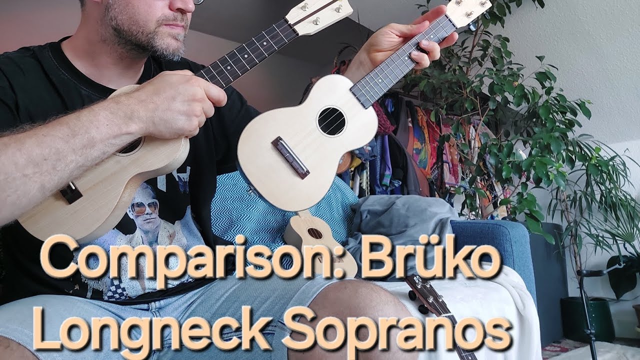 Comparison of 2 Brüko Longneck Soprano Ukuleles