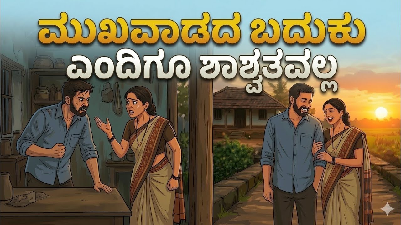 ಮುಖವಾಡದ ಬದುಕು ಎಂದಿಗೂ ಶಾಶ್ವತವಲ್ಲ #kannada stories # life Lessons #moral stories # Family Drama # 
