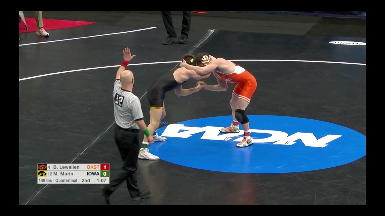 149lbs Boo Lewallen (Oklahoma State) vs Max Murin (Iowa)