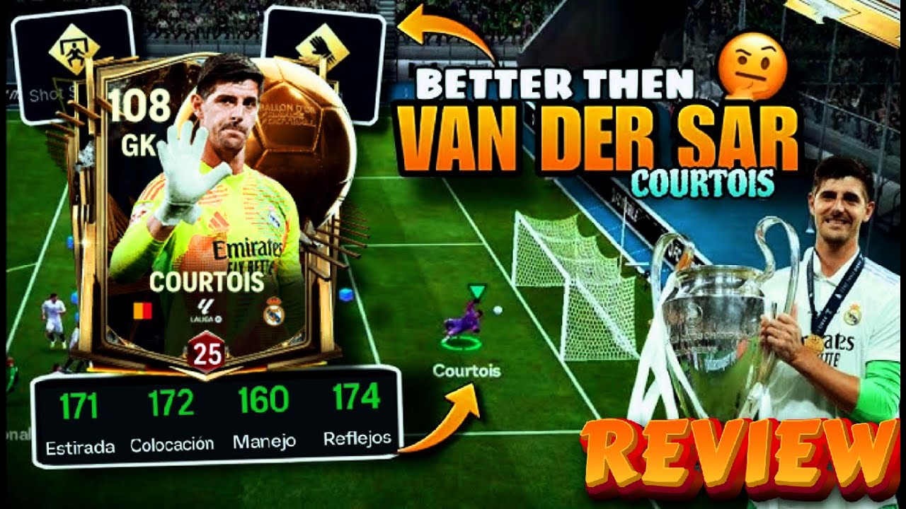 REVIEW THIBAUT COURTOIS BALON DE ORO GRL 104 | ESTIRADA BRUTAL PARA EL MEJOR PORTERO DE FC MOBILE 25