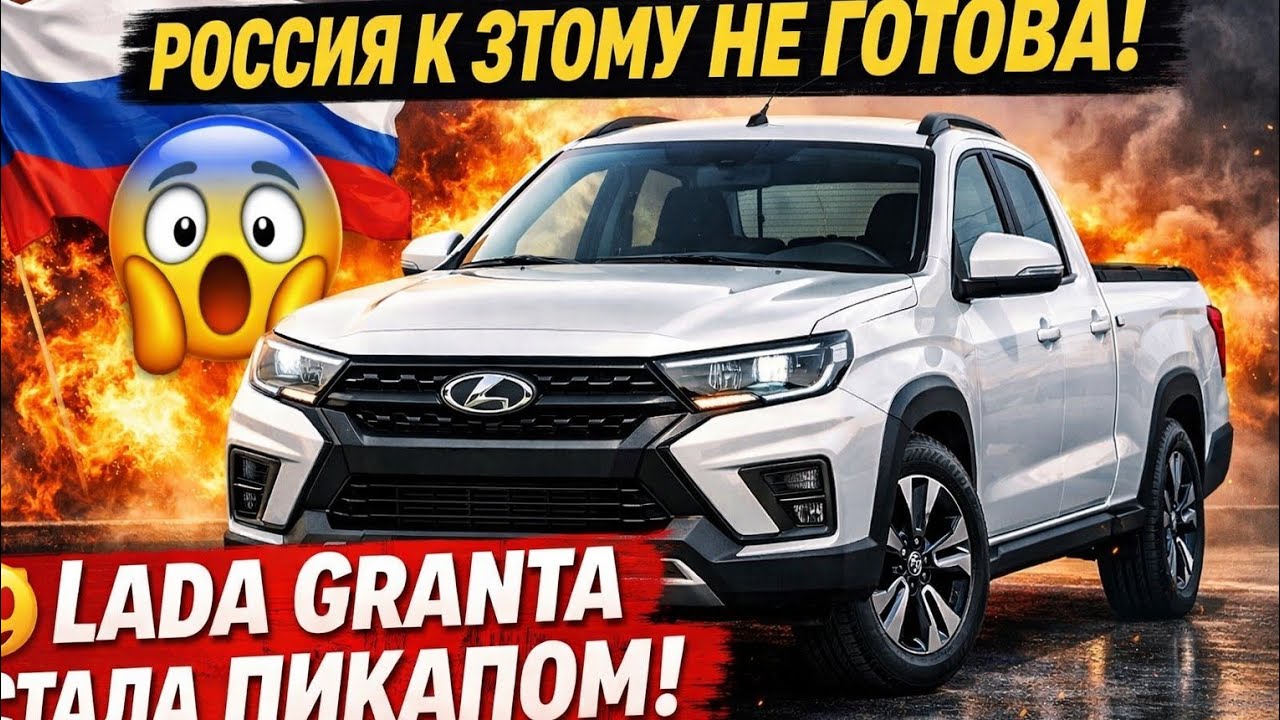 «РОССИЯ К ЭТОМУ НЕ ГОТОВА! 😱 LADA GRANTA СТАЛА ПИКАПОМ!»