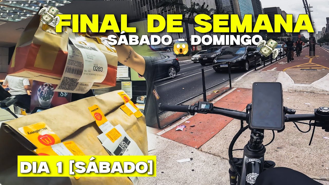 ENTREGAS NO FINAL DE SEMANA [SÁBADO] QUANTO GANHEI?? | entregas de bike pelo ifood renda extra