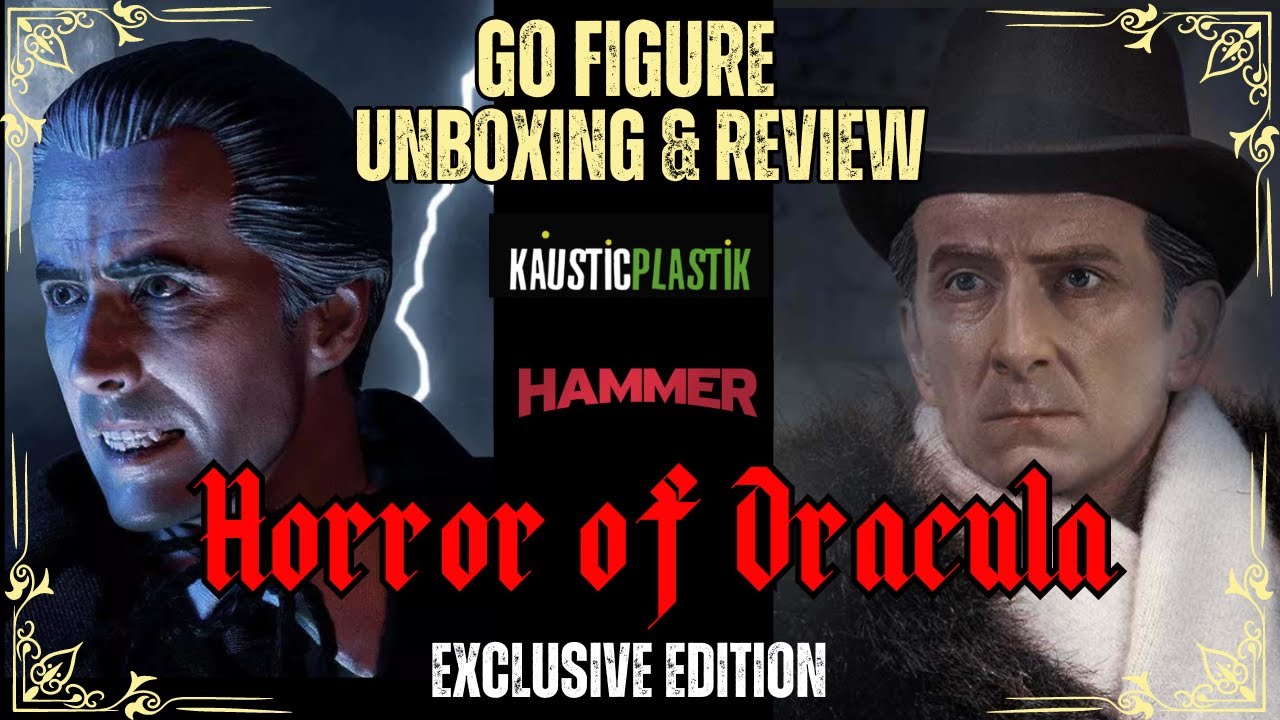 KAUSTIC PLASTIK HORROR OF DRACULA EXCLUSIVE EDITION LEE & CUSHING 1/6 SCALE FIGURE UNBOXING & REVIEW