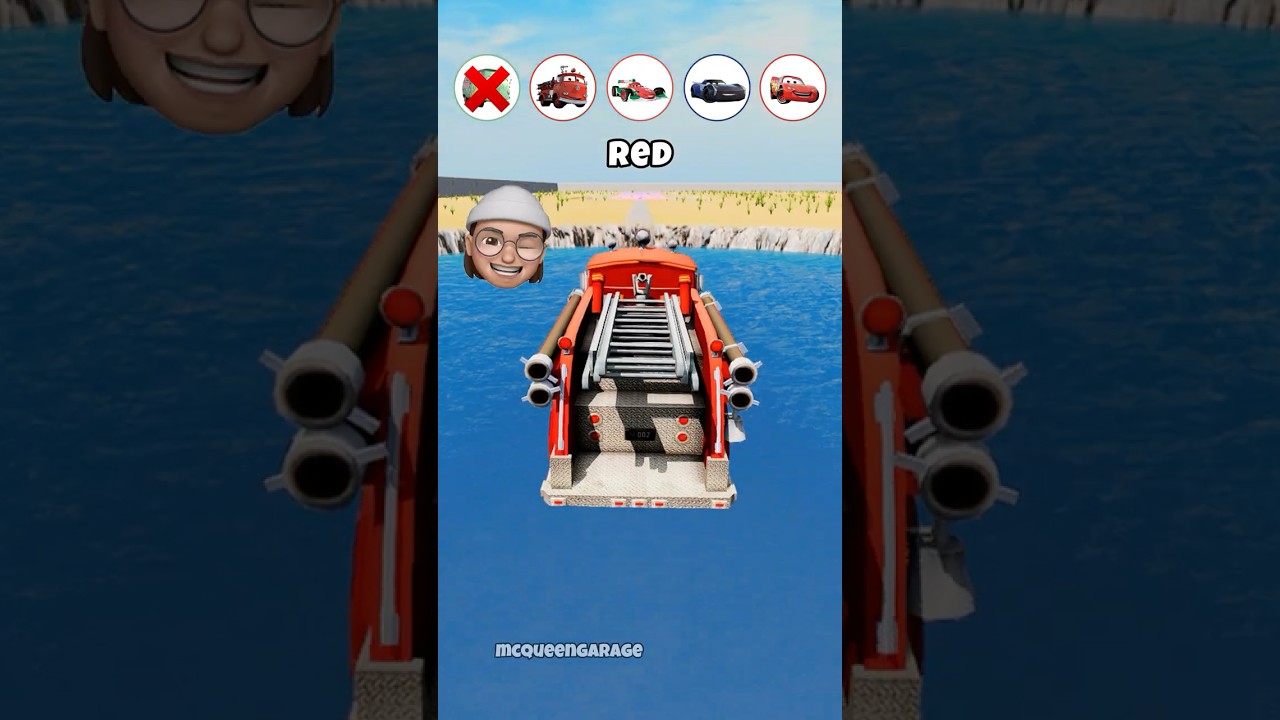 Jackson Storm vs McQueen vs Francesco vs Red vs Fillmore &ndash; Giant Pit Challenge