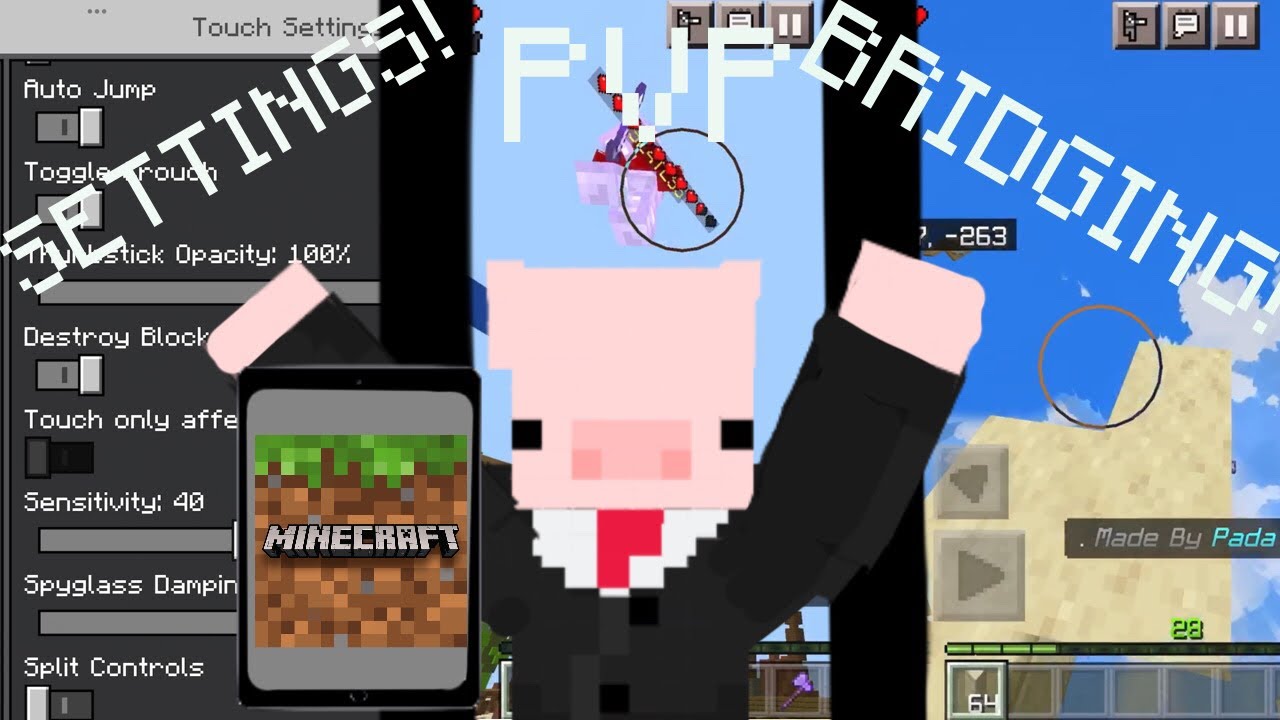 Minecraft Mobile Tutorial! (PVP, Bridging,Settings) for Cubecraft and Hive (2025 UPDATED)