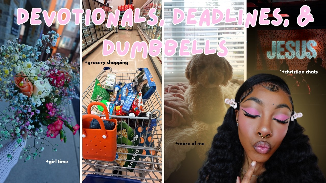 Devotionals, Deadlines & Dumbbells 🤍🌿 | Weekly Vlog |  Soft Week, Faith Talks & Grocery Reset