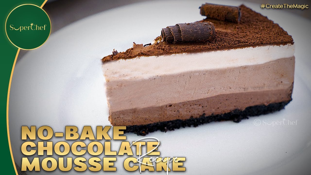 Smooth & Creamy No-Bake Chocolate Mousse Cake Recipe by SuperChef