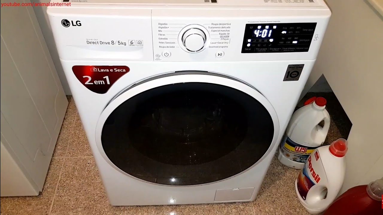 LG Washer Dryer Inverter Direct Drive 8/5 Kg F4J6TM0W: How to Use Wash + Dry Program