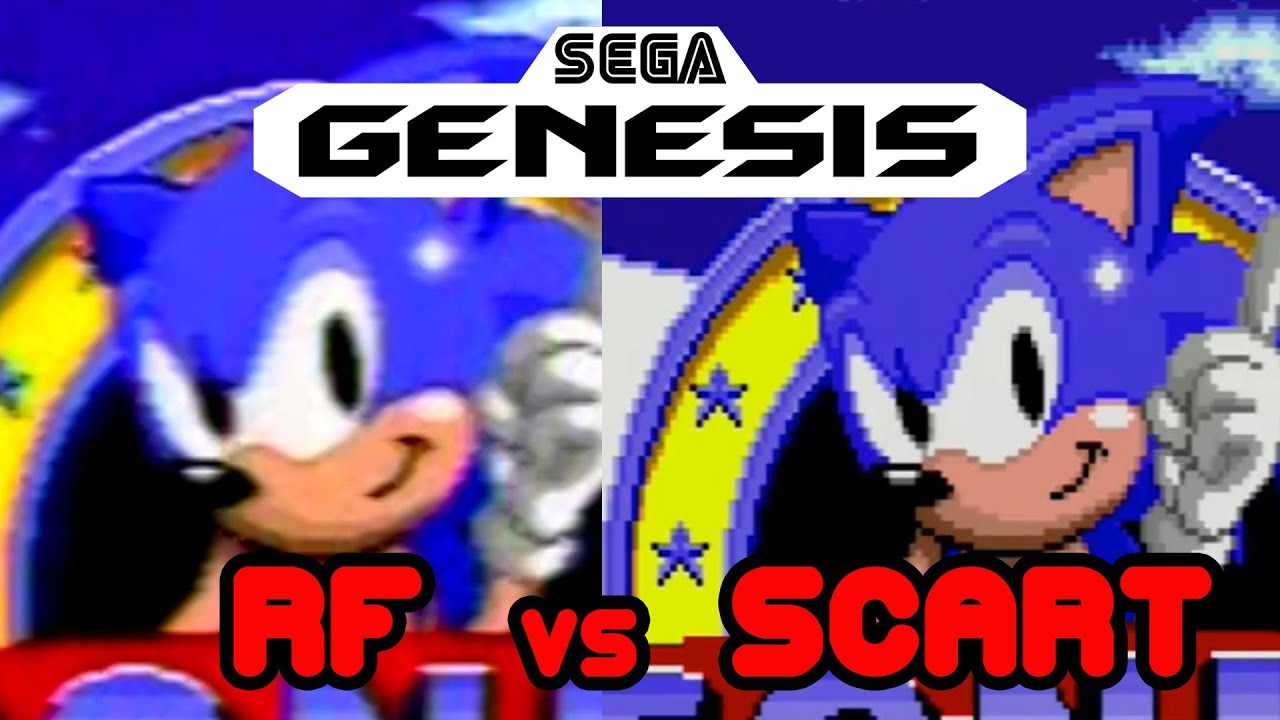 Framemeister Comparison: Sega Genesis RF VS SCART cables