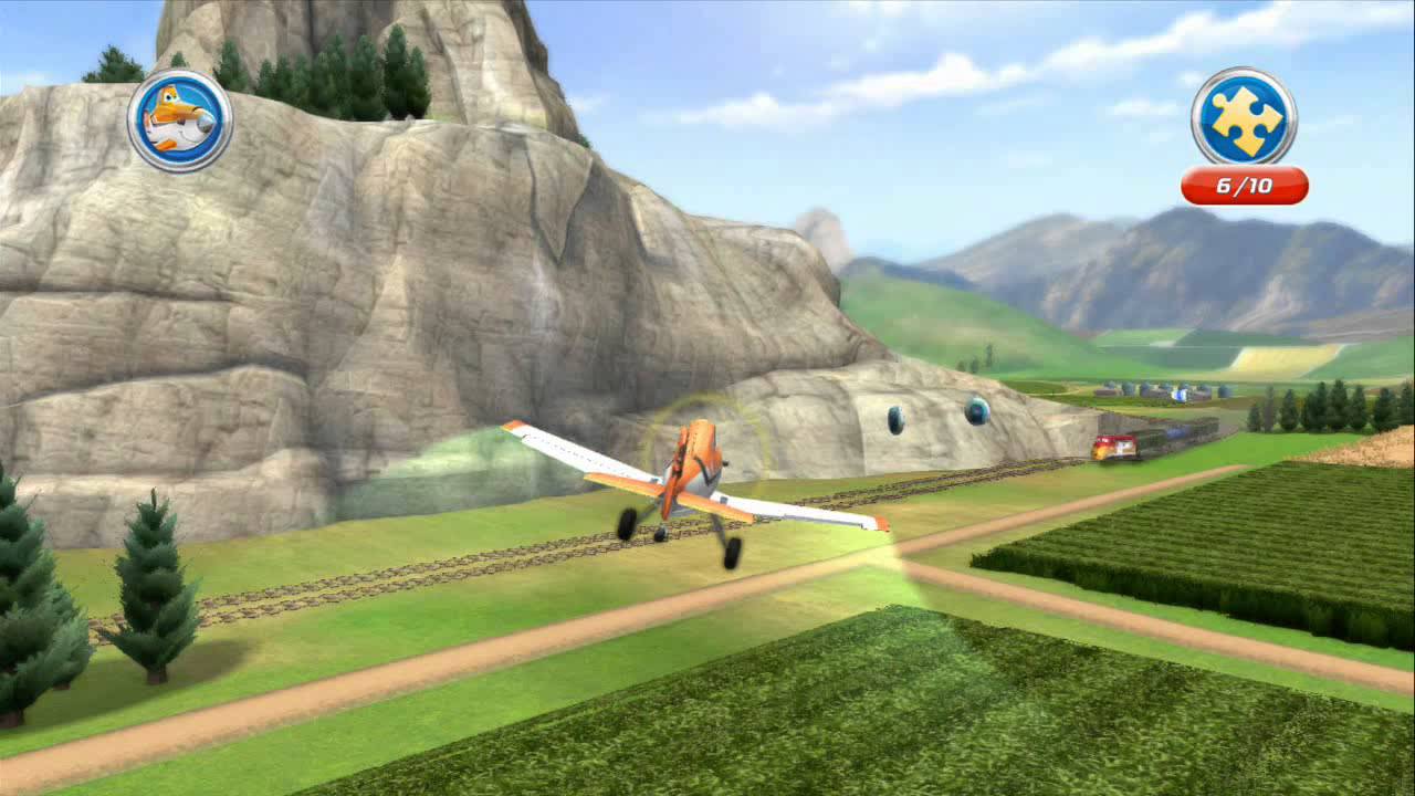 Disney's Planes - Free Flight Mode - Propwash Junction (All 10 Puzzle Pieces) With Dusty Crophopper