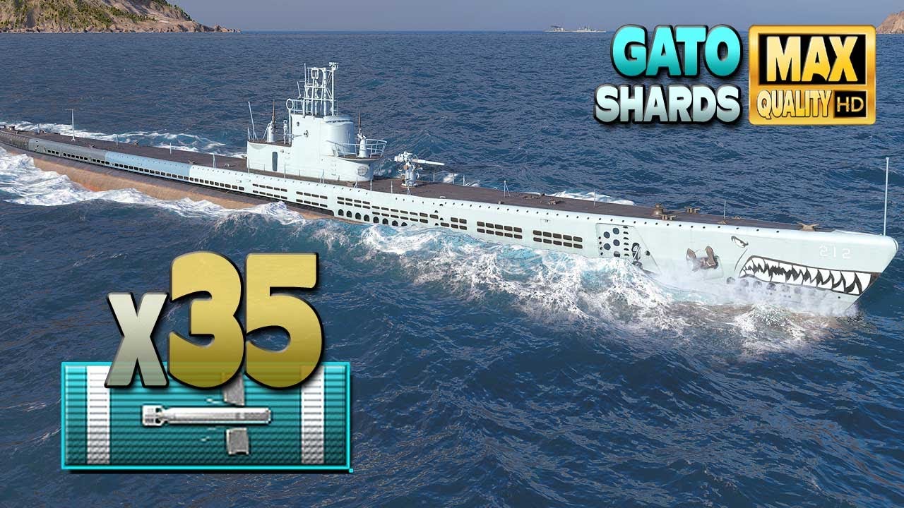 подводная лодка Gato: хороший азиатский игрок на карте Осколки - World of Warships