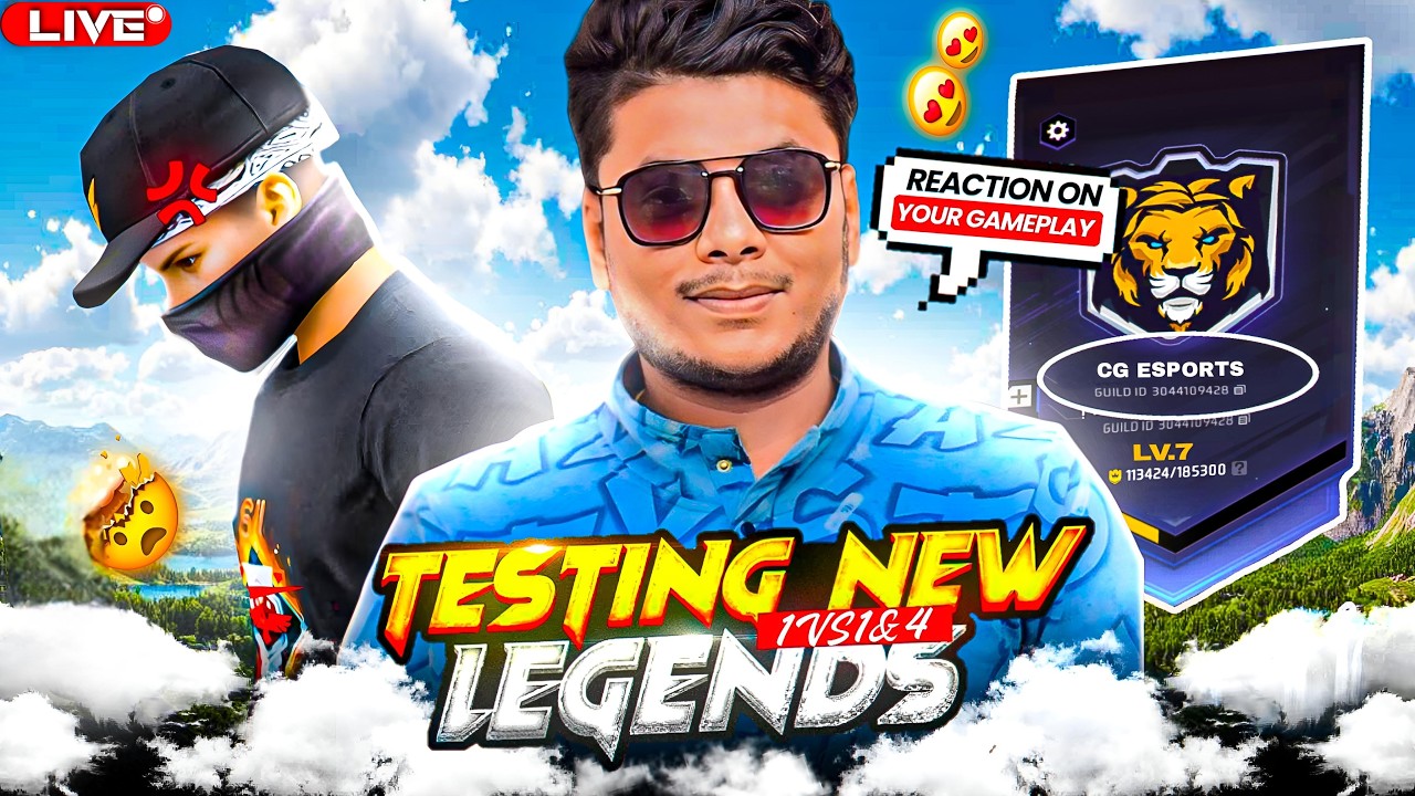 Guild Test Live Reaction On Gameplay With Civilian Gaming #freefire #gaming #guildtest