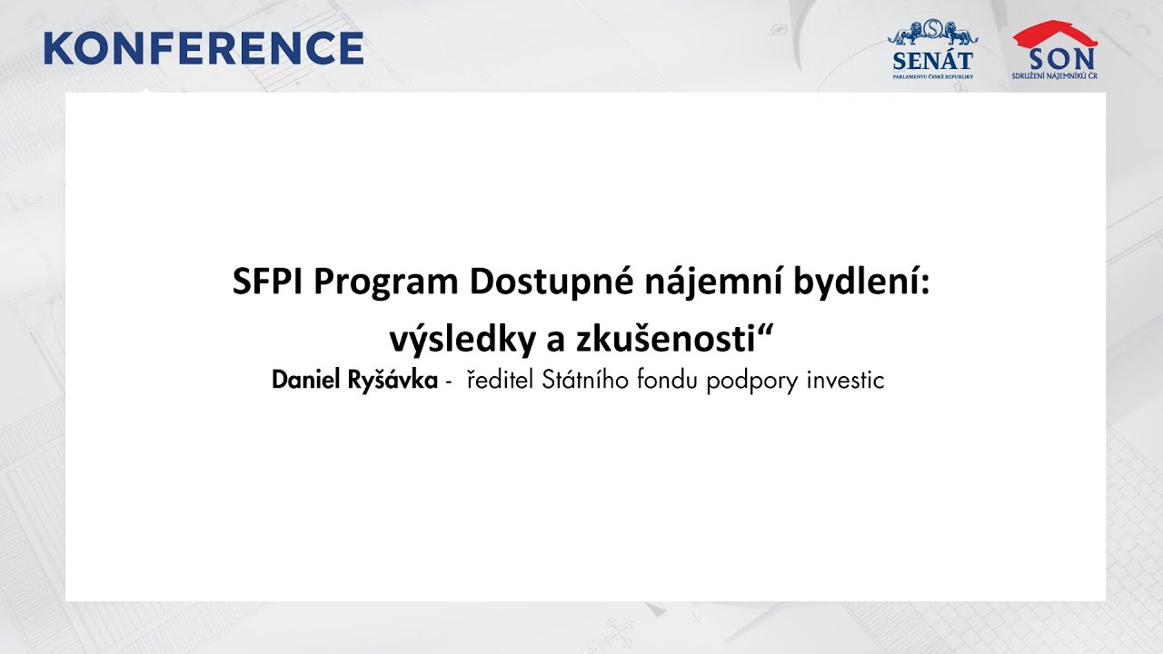 Dny nájemního bydlení 2025   Daniel Ryšávka