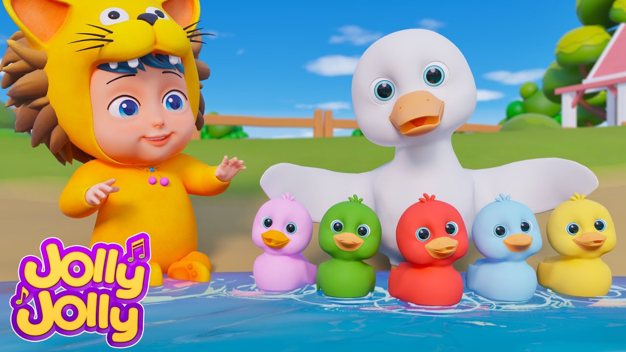 Малыши и разноцветные утята: пять маленьких утят и многое другое | Jolly Jolly - Учись и играй - Дет