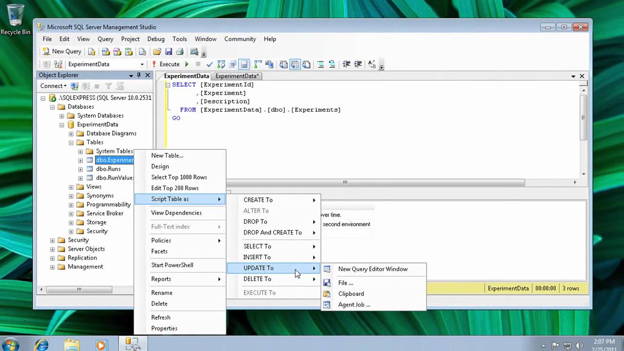 Getting Started with T-SQL Queries using SQL Server Management Studio