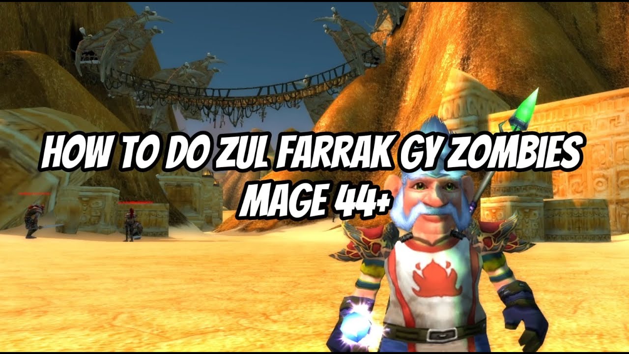 How to do Zul Farrak Zombies Exp - ZF GY - Mage 44+ Solo WoW Classic Anniversary Realm