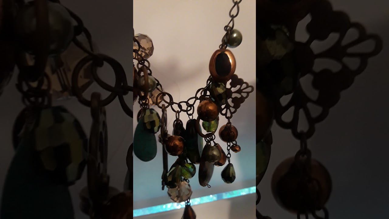 BRONZE GREEN BAUBLE NECK/BRACELET