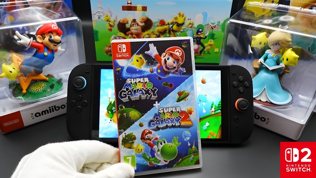 Super Mario Galaxy Collection Unboxing + Gameplay | Mario & Rosalina Amiibo