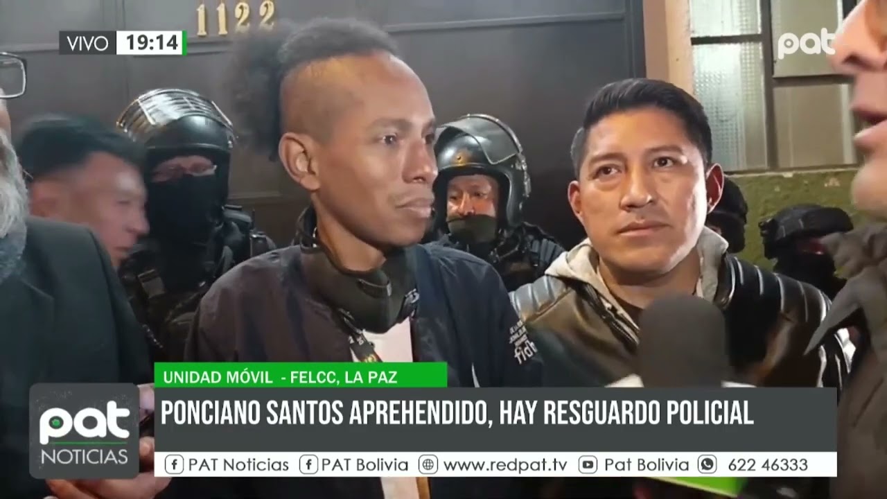 Ponciano Santos es detenido tras marcha evista y permanece en celdas de la FELCC