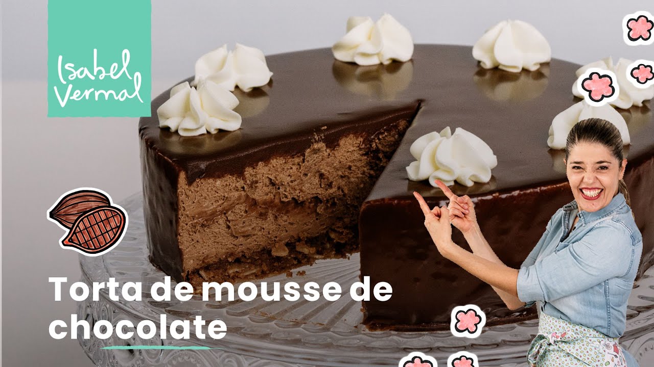 Torta de mousse de chocolate