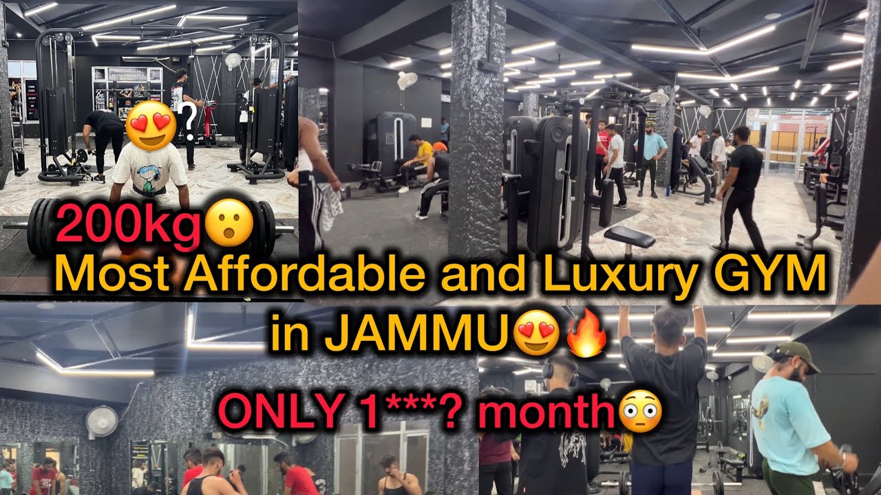 Most Affordable and Luxury GYM In Jammu😍🔥 || Gym Tips 200KG😳||Backday🏋️❤️