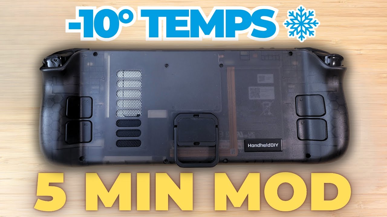 5-минутный мод Steam Deck, который снижает температуру! | HandheldDIY Cooling Modcase