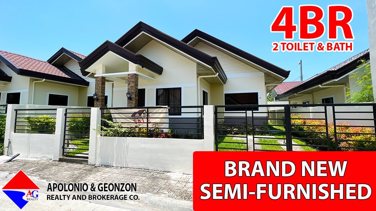 Brand New Semi-Furnished 4 Bedrooms Bungalow House For Sale in Davao City