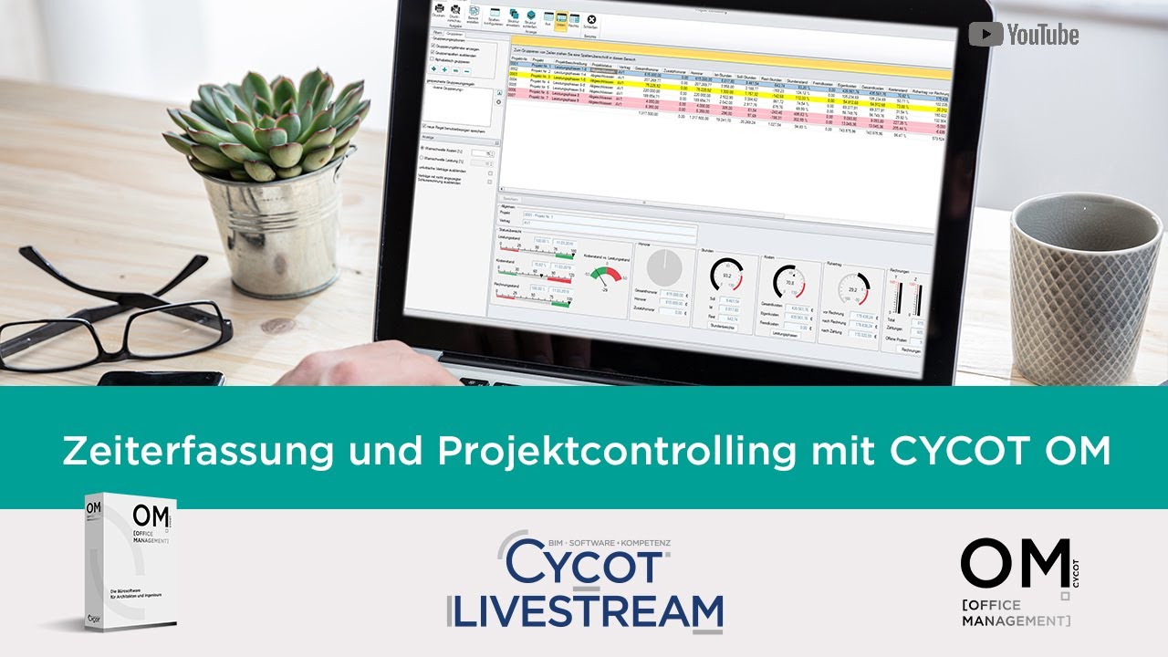 CYCOT OM - Zeiterfassung , Honorarvertr&auml;ge, Rechnungen und Projektcontrolling
