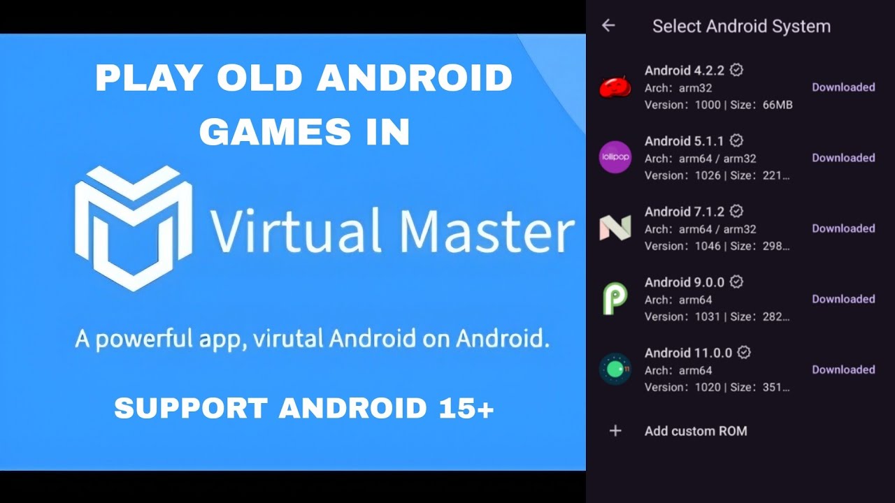 Virtual Master App - Play Old Android Games in Latest Android Devices (Tutorial Video)