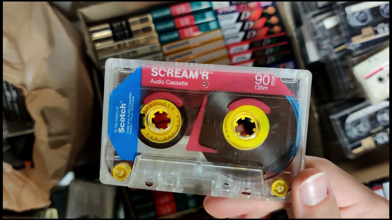 Looking at blank cassette tapes for 45 minutes