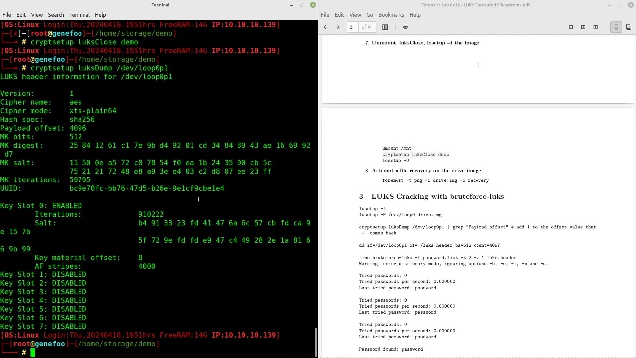 Digital Forensics luks
