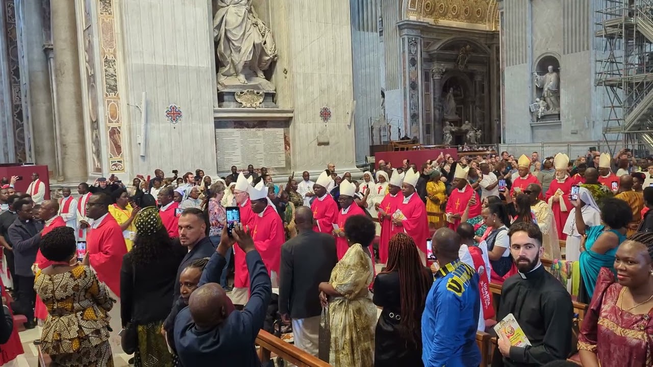 Procession at 60th Anniversary Mass of the canonization of the Uganda Martyrs (St. Peter's Basilica)