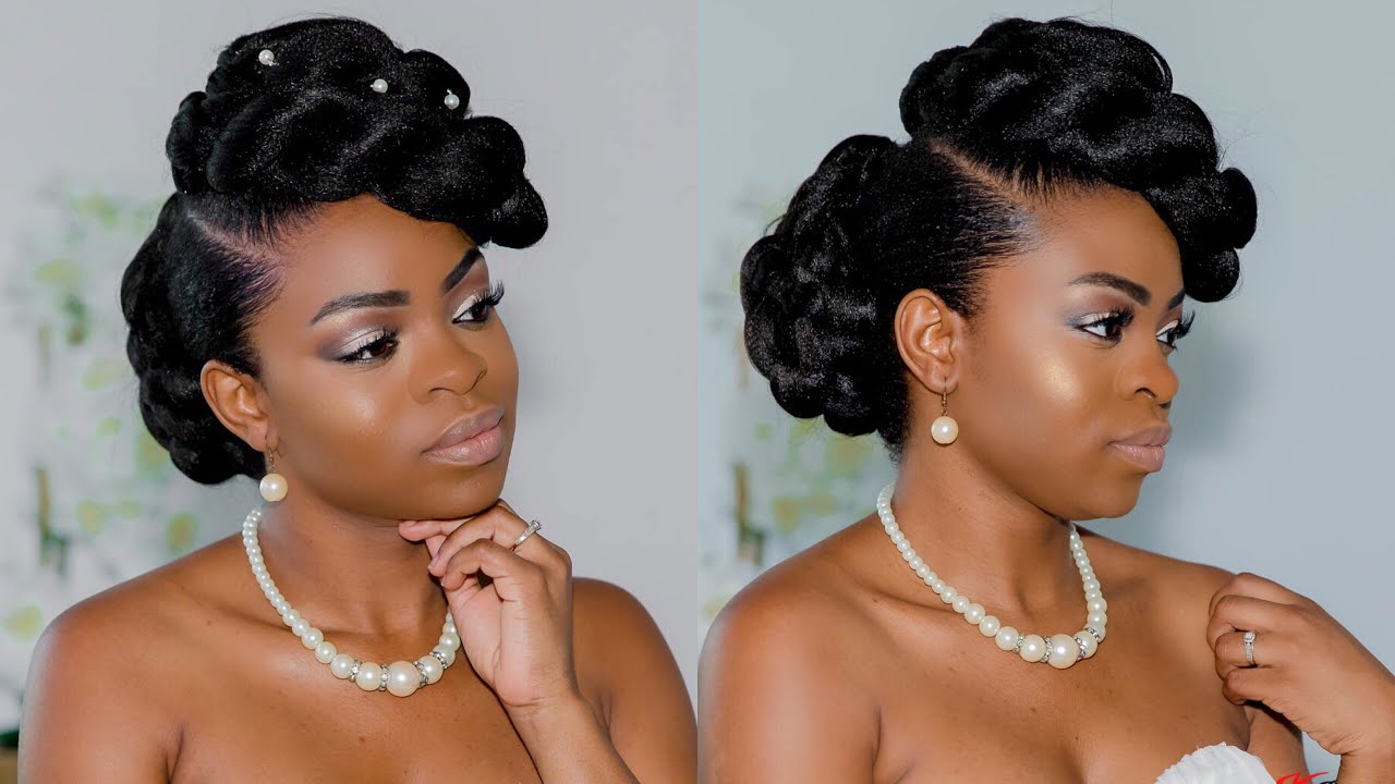Natural hair FAUX UPDO!!! Bridal/Wedding inspired (Quick and Easy)