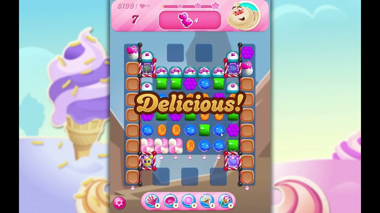 Уровень 8199 игры Candy Crush Saga